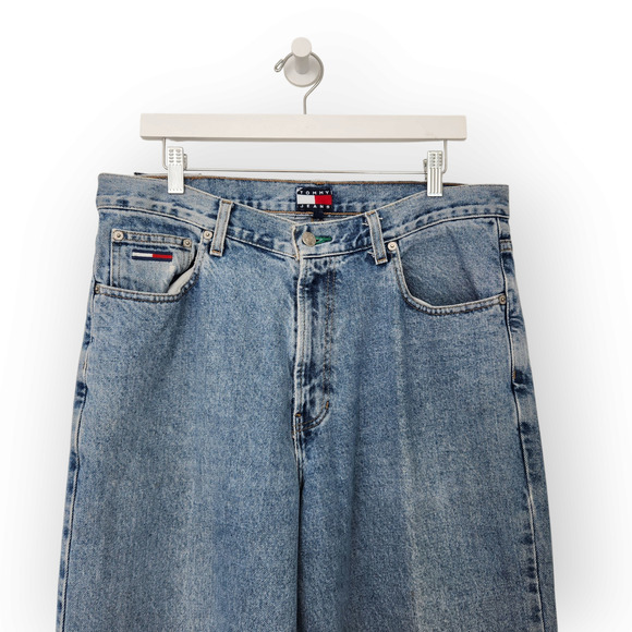 Vintage 90s Mens Tommy Hilfiger Tommy Classic Straight Leg Jeans Loose Fit 34 - Picture 2 of 11